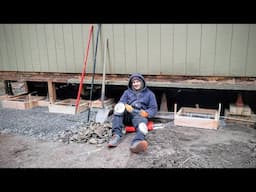 More Cabin Rot Repair Progress! Concrete Prep & Soil Grading