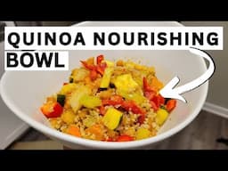 HIGH PROTEIN Quinoa Chickpea Veggie Bowl RECIPE | VEGAN