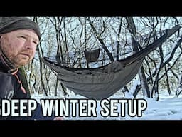 SUB-ZERO winter hammock camping setup. onewind discount code  EWM23