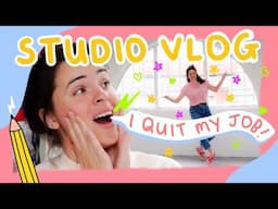 Studio Vlog ✨I QUIT MY DAY JOB AND GOT A NEW STUDIO 😊 + Packing orders and drawing portraits 💖