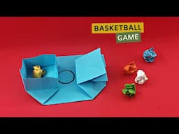 Easy Origami Moving Paper Toys - Origami Basketball Game - SO MUCH FUN!!