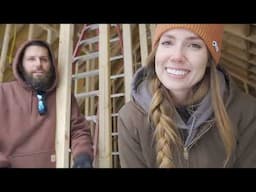 Framing Cabin + New Twin Lambs | Winter Off Grid