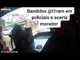 Bandido atira em Policial e acerta morador