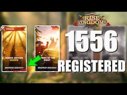 1556 REGISTERED to KvK and Refining 2x Legendary equipment + egg event in Rise of Kingdoms