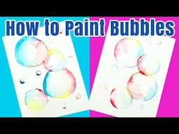 Easy Watercolor Bubbles Kids Art Painting Tutorial