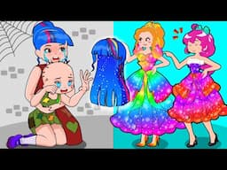 Rich vs Poor Princess! The Mystery Behind Lisa's Hairlessness! Sad Backstory | Poor Princess Life