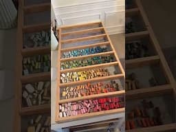 The satisfying project of organizing my soft pastels! 🌈 all different brands in one box.