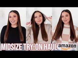 MIDSIZE AMAZON TRY-ON CLOTHING HAUL: SIZE XL/14 | Comfy Winter Basics | Jackie Ann