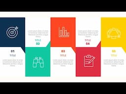 5 Colorful rectangular-shaped Infographic slide design in PowerPoint