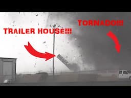 JAW DROPPING TORNADO VIDEO!!! Trailer house goes flying on camera