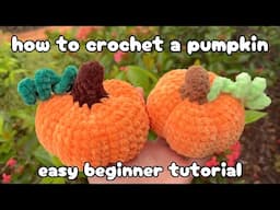 Crochet Pumpkin Tutorial 🍂 beginner friendly amigurumi pattern