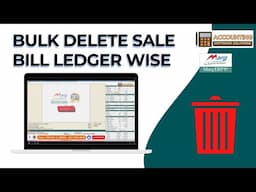 Bulk sale bill delete ledger wise in marg erp software step by step in hindi