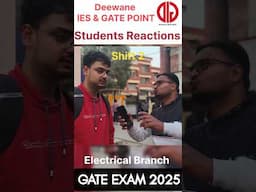 GATE 2025 Electrical engineering students reaction #crackexam #gate #gateexam