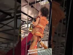 Priyanka Chopra's daughter Malti Marie ENJOYS climbing ropes at Siddharth Chopra's Mehndi #shorts