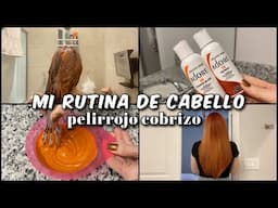 mi rutina SEMANAL de cabello 👩🏻‍🦰 pelirrojo cobrizo