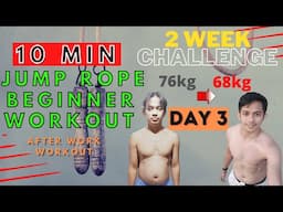 10min Jumping rope after work exercise| For beginners (DAY 3)