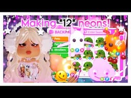 ✧˖° Making 12 NEONS in adopt me! 🫠💅🏽 | Adopt me 💞✭ |  🎀 ItsSahara♡ ༘*.ﾟ