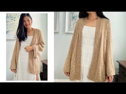 Knitted Cardigan - How to Knit a Simple Cardigan // Free Knitting Pattern