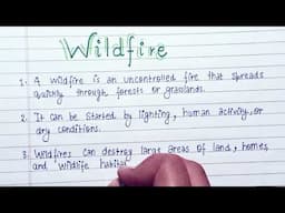 10 lines on Wildfire|10 lines on Wildfire in English|About in Wildfire English|Few Line on Wildfire