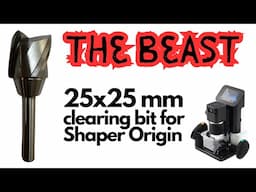 The Beast - a 25x25 mm clearing router bit for the Shaper Origin #shaperorigin #bits #router