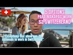 OPTIONS PARA MAKAPAG-WORK SA SWITZERLAND #philippines #switzerland #jobs #professional #asia #india