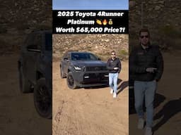 Five Reasons the 2025 Toyota 4Runner Platinum Might Be Worth $65k!