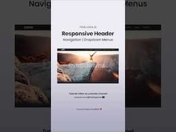 Responsive Header Navigation Menu For A Website | With Dropdown Menus - Html, Css & Javascript