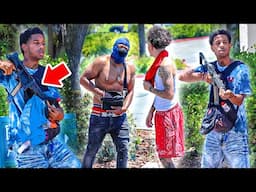 Wearing Red Bandanas In Crip Territory Prank GONE WRONG!