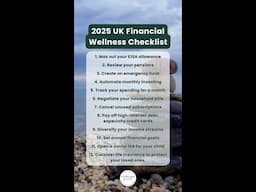 2025 UK Financial Wellness Checklist #shorts