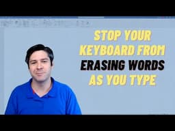 Computer Keyboard Erasing Letters As You Type? (Word, Chrome, Everywhere!)