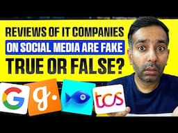 Fake Reviews of IT Companies on social media | TCS Infosys Amazon Google