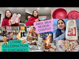 *COSTCO AMUL milk Review🔥LOHRI CELEBRATION IN CHICAGO!!INDIAN MOM DAILY BUSY ROUTINE VLOG/H4 Wife