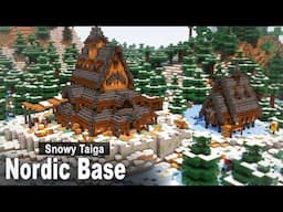 Minecraft: How to build a Survival Spruce Base | Simple Tutorial