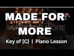 Made For More [C] | Beginner Piano Lesson (Bethel Music, Jenn Johnson, Josh Baldwin)