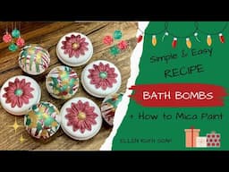 Easy Beginner 🛁 BATH BOMB Recipe 🎁 + How to Mica Paint | Ellen Ruth Soap #giftideas #gift