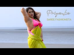 Priyanka Saree Fashion in Beach @sareefashionista