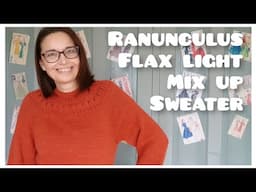 Ranunculus  Flax Sweater knitting mashup Simply in Stitches