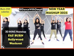 DWD113 - 30mins Daily - Beginner Bollywood Dance Workout | Lose weight 3-5kgs | New Year Mashup