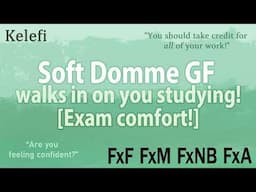 [18+][F4A] Your mommy dom gf walks in on you studying! [Exam comfort!] |[ASMR]