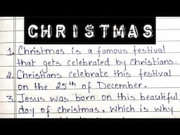 10 Lines on Christmas Day in English || Christmas Day Essay || Learning Path ||