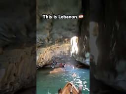 I entered a blue lagoon cave 🤯 #shorts #lebanon #lebanontourism