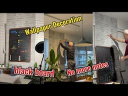 【My Mom's Vlog】'DIY Wallpaper & Blackboard Wall