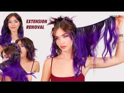 Hair extension removal at home (sew-in extensions on short hair)