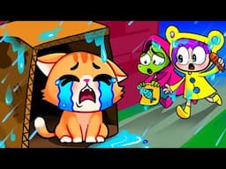 Super Pets Got A New House 🐶🐱 Pet Adopt Cartoon by Viv and Denny🎶Funny English for Kids