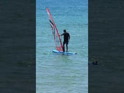 Beginner windsurf tack