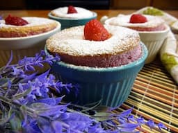 Raspberry Chocolate Souffles