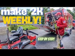 The SECRET to making $2,000 weekly in lawn care | Lawn Care Business Tips | Make money mowing lawns