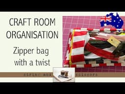 Craft Room Organisation: Storage Bag for Zippers with a Twist