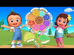 Little Babies Learning Colors with Flowers & Yummy Candies | Fun Educational Activities for Kids!