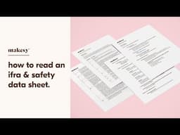 how to read an IFRA & Safety Data Sheet 📃